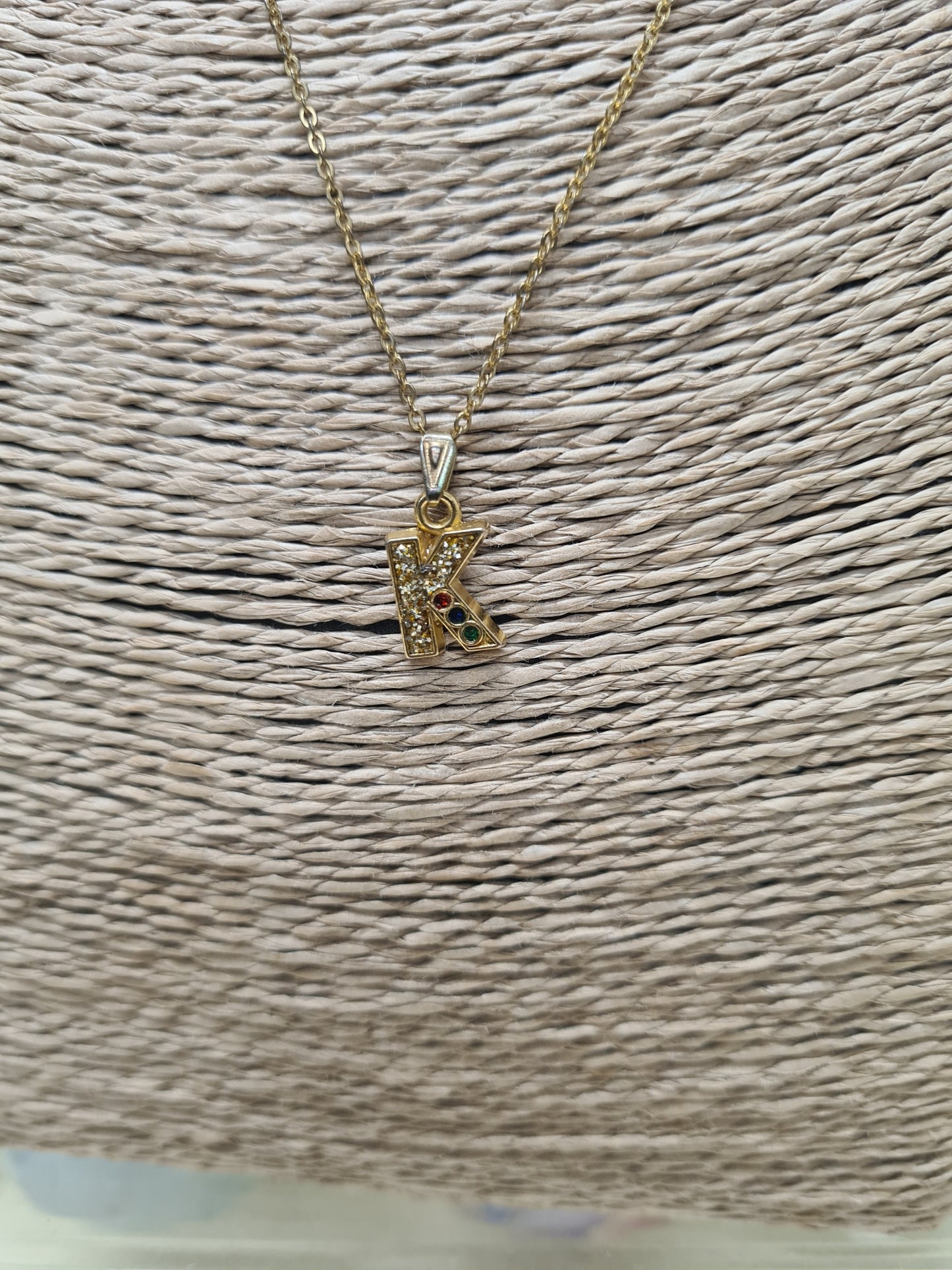 K Initial Necklace