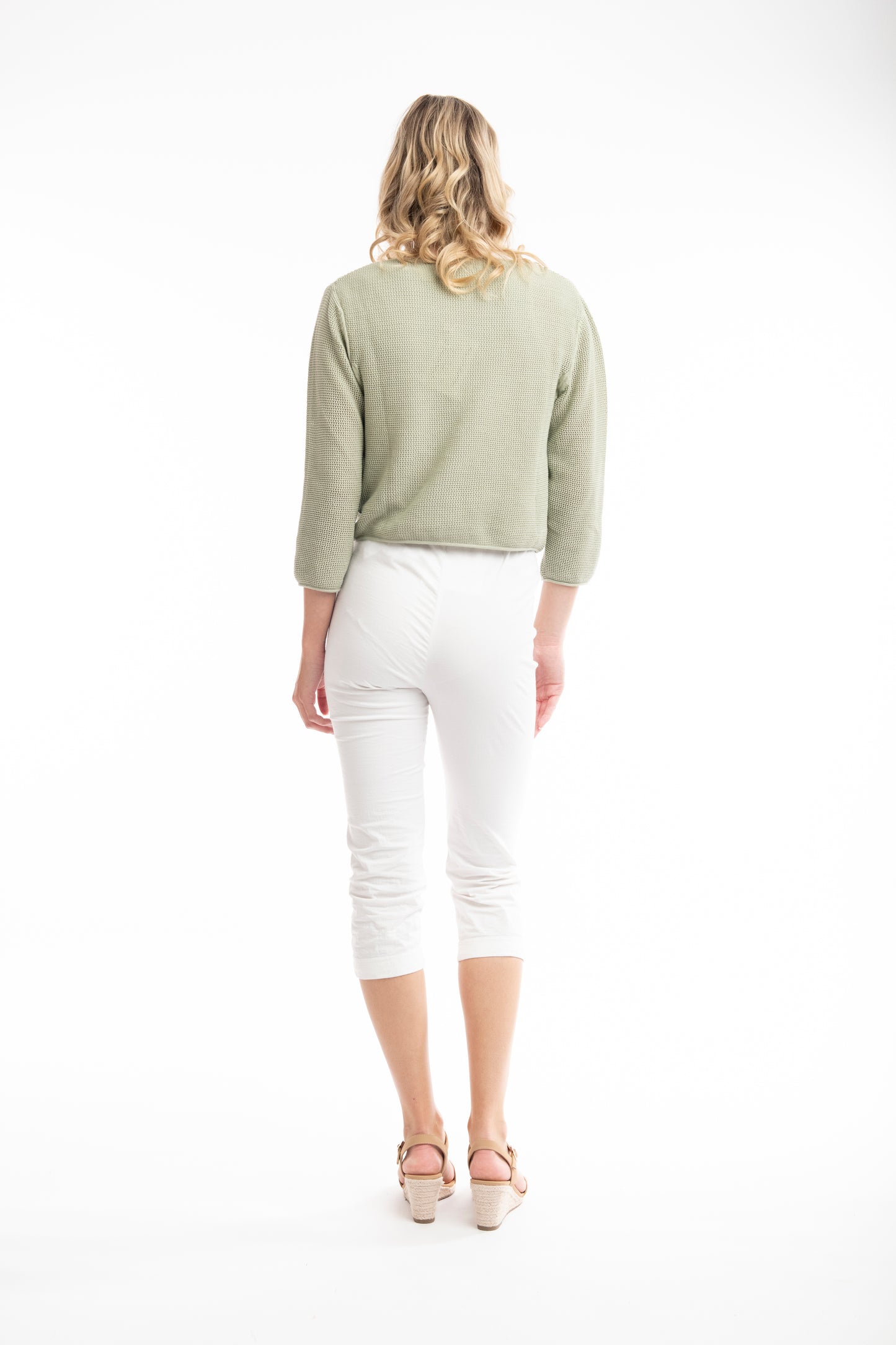 Ava Flat Knit Wrap - Alfalfa