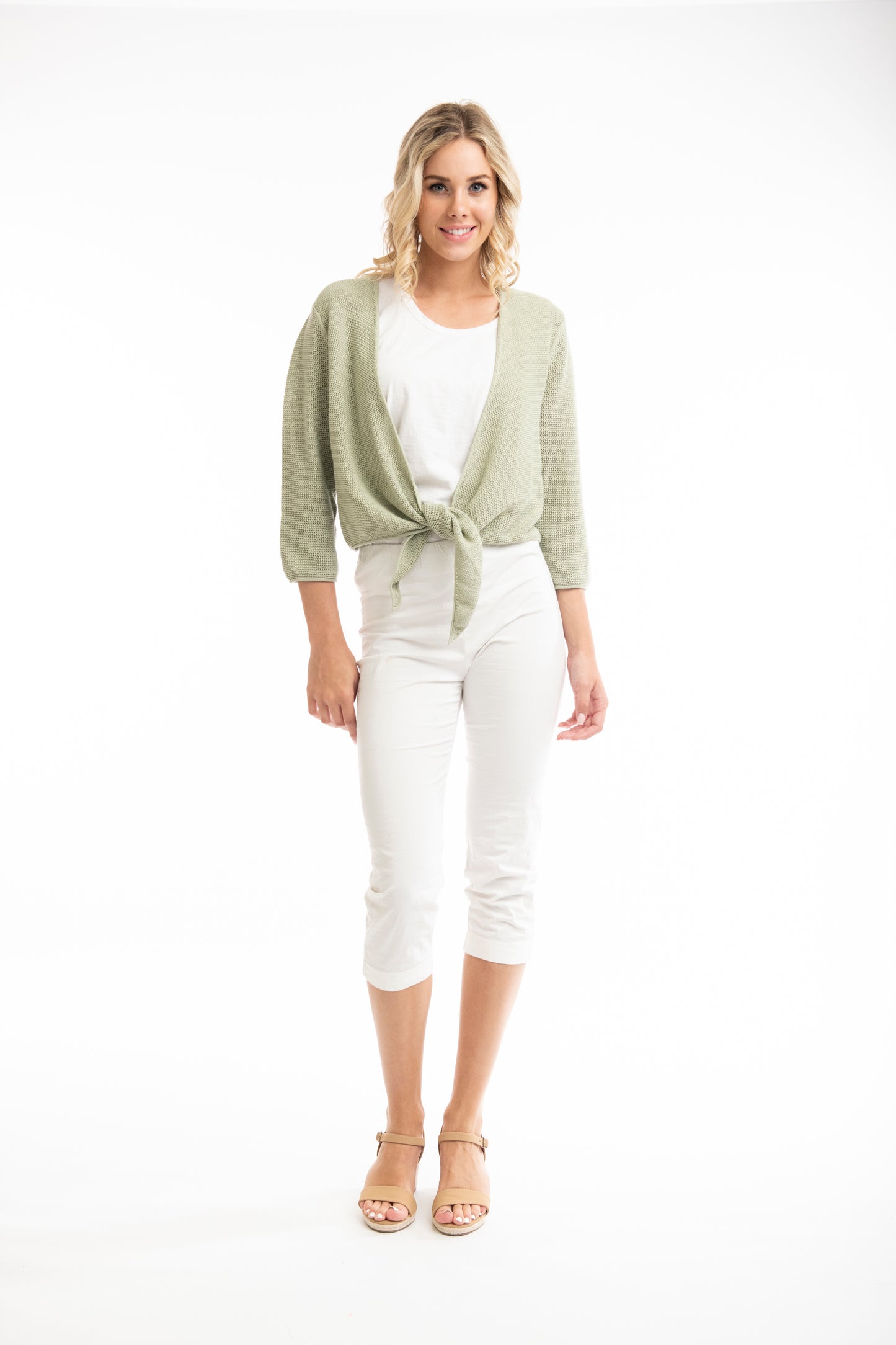 Ava Flat Knit Wrap - Alfalfa