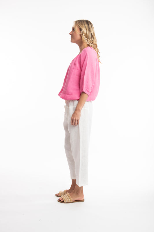 Monique Linen Top - Azelea