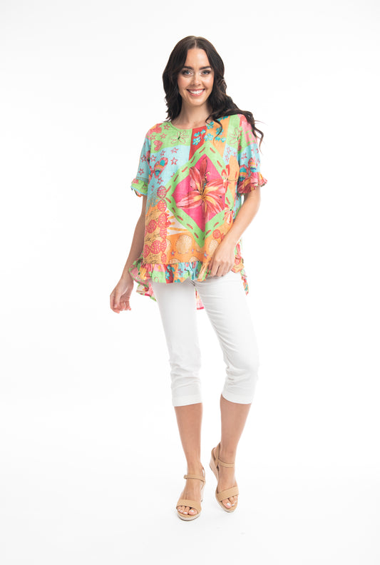 Sundae Frill Top - Print