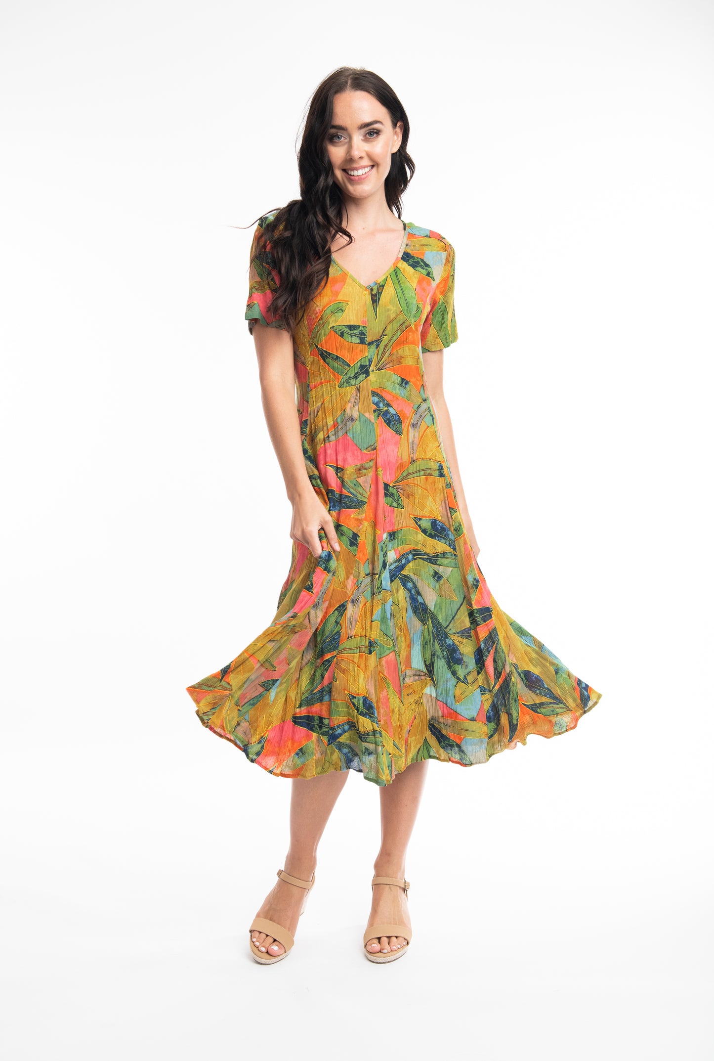 Peyton Dress - Vibrant Foliage