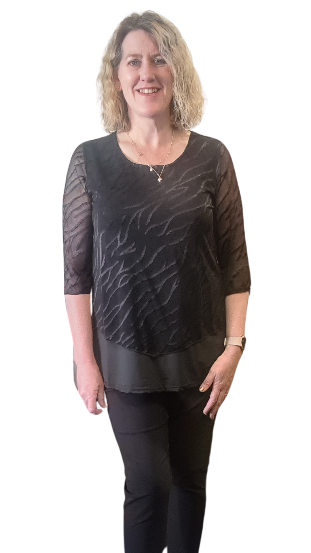 Lilly Mesh Top - Raven Black