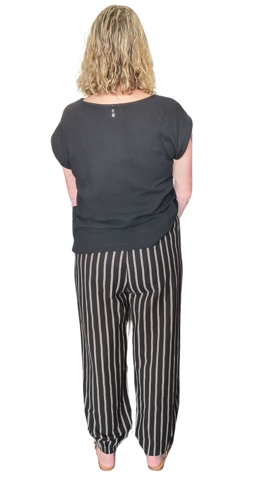 Evie Pants - Black Stripe