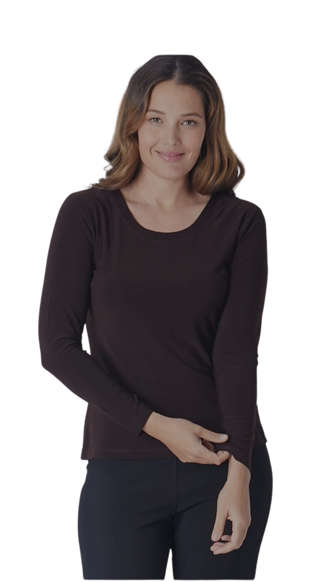 Essential Long Sleeve Top - Chocolate