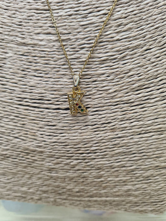 K Initial Necklace