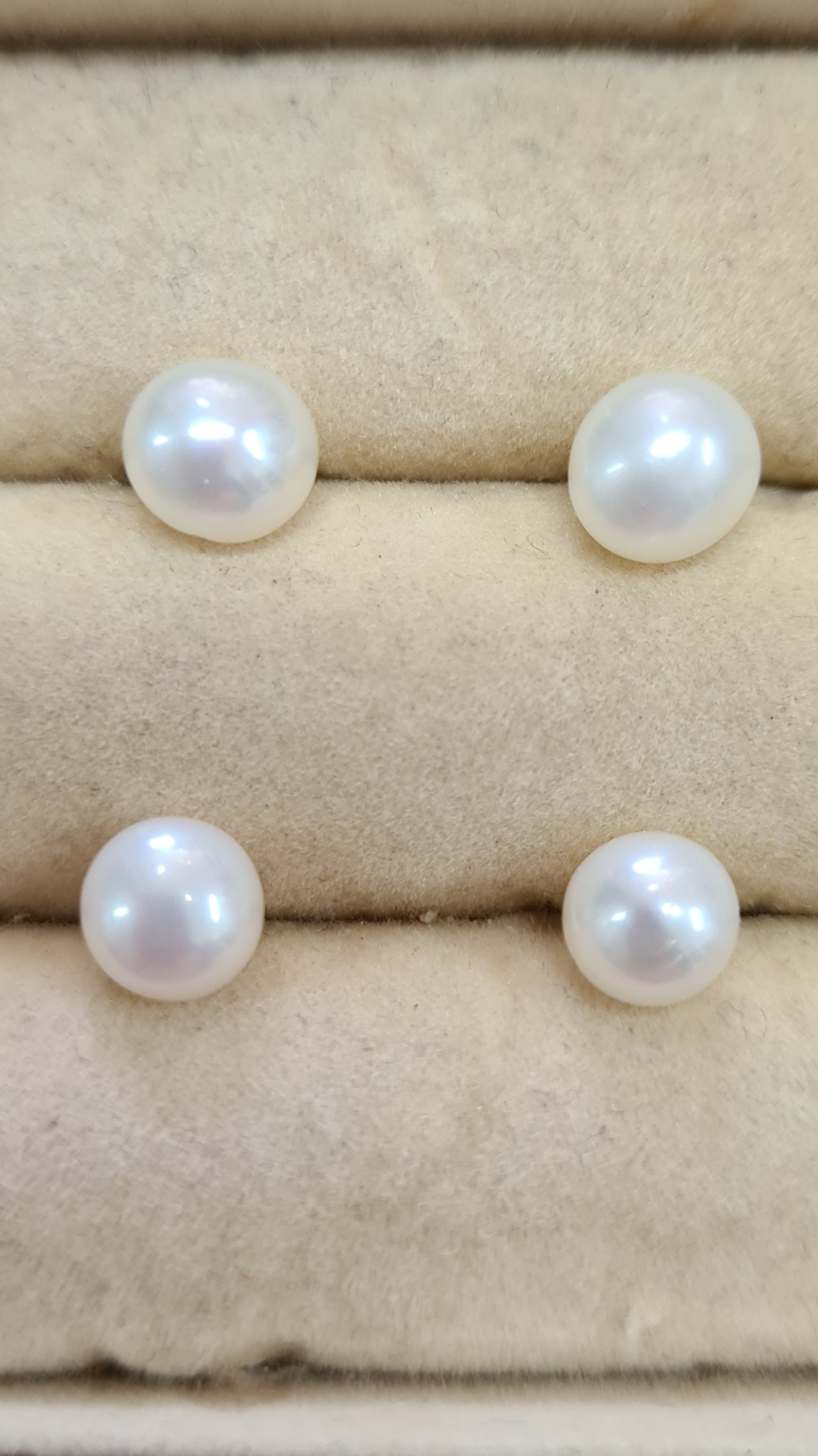 7mm freshwater pearl stud earrings