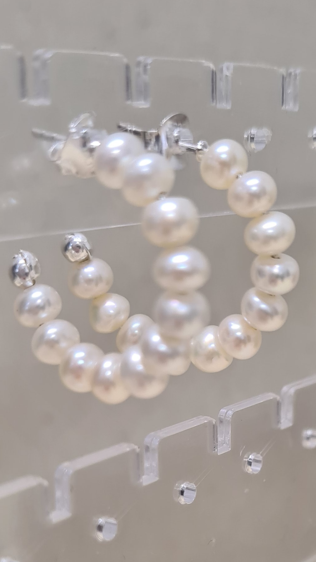 Freshwater pearl Hoop earrings