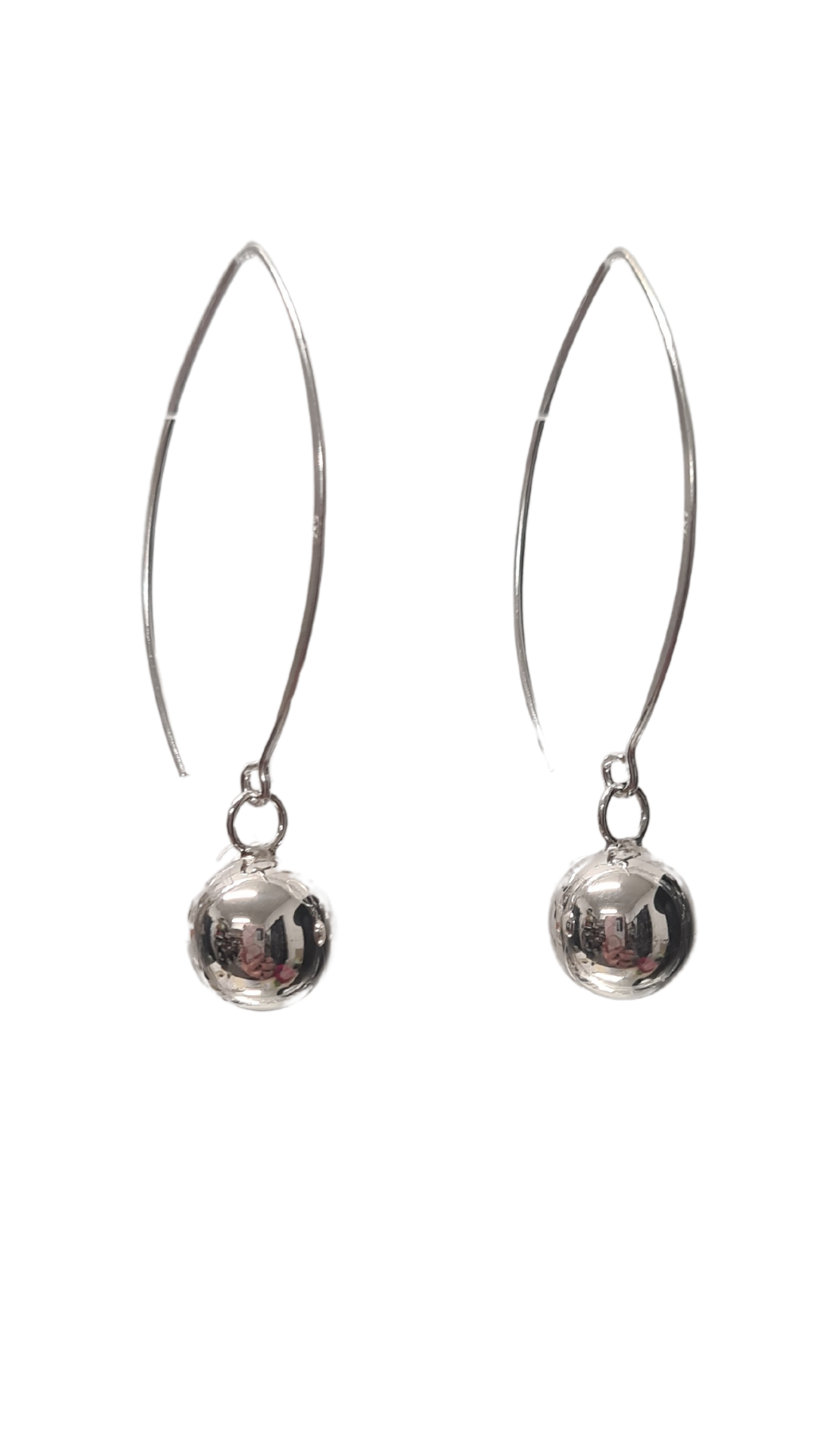 Sterling silver Ball dangling earrings 4417