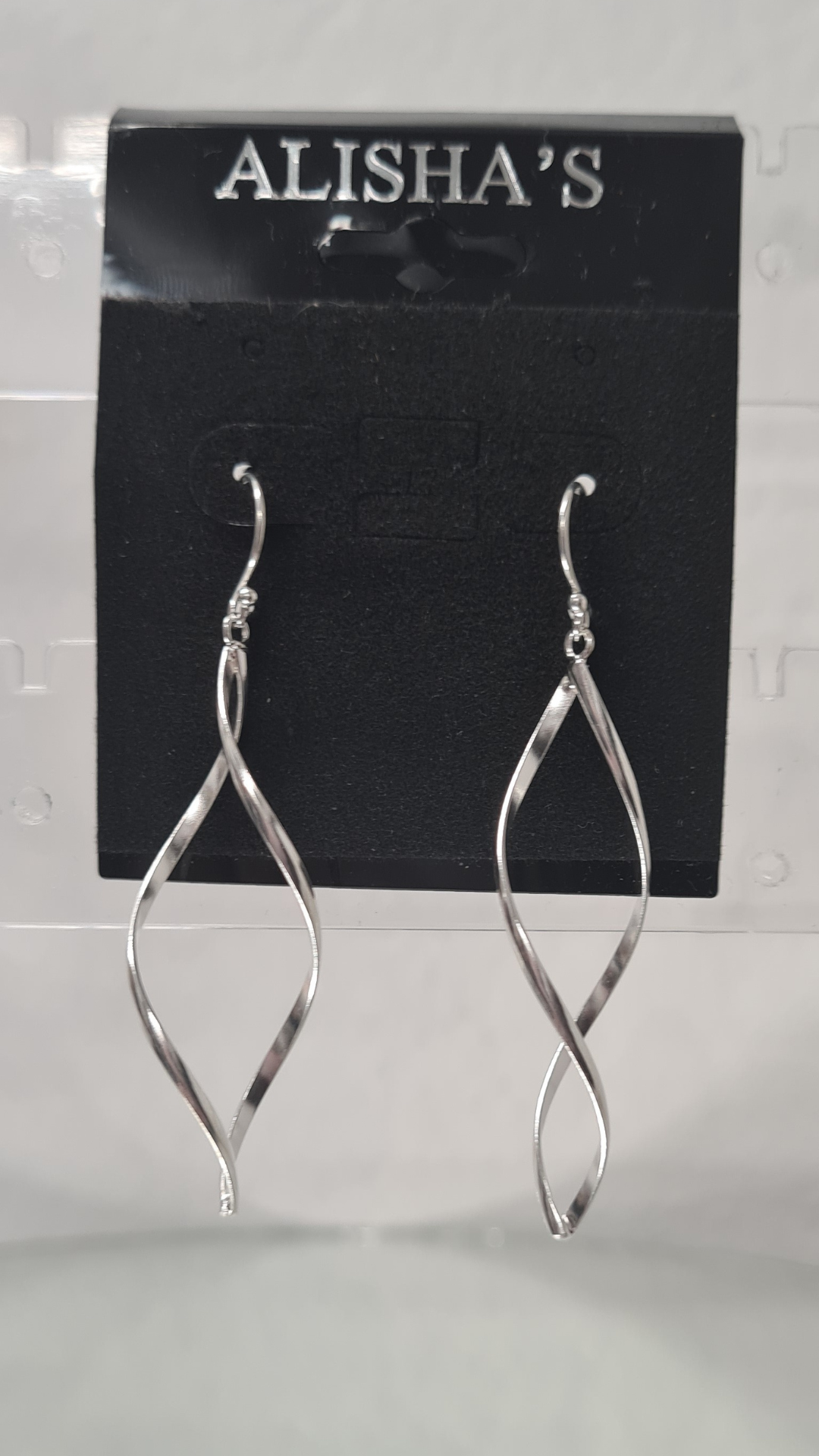 Sterling silver Twist dangling earrings 4409