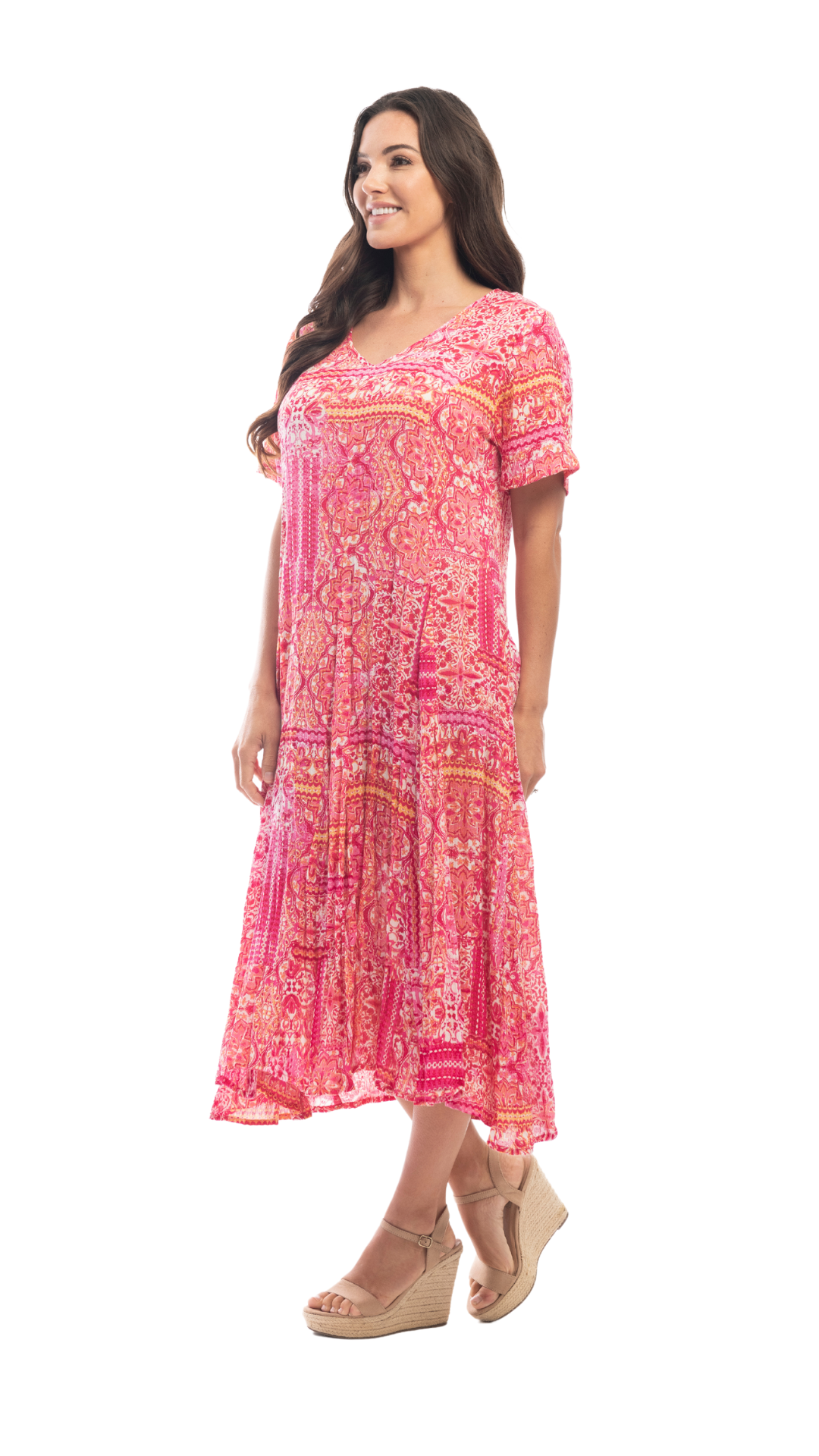 Peyton Dress -Pink print