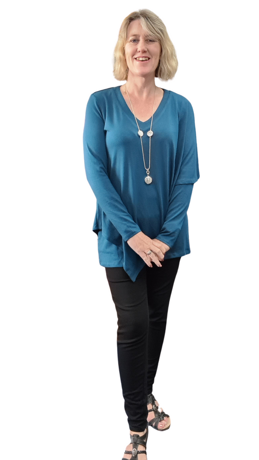 Bree Overlay Top - Teal