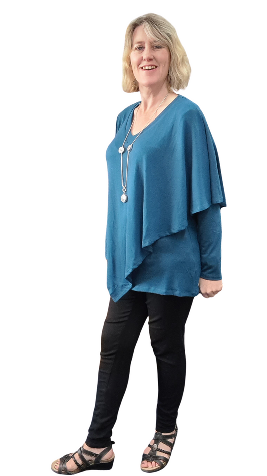 Bree Overlay Top - Teal