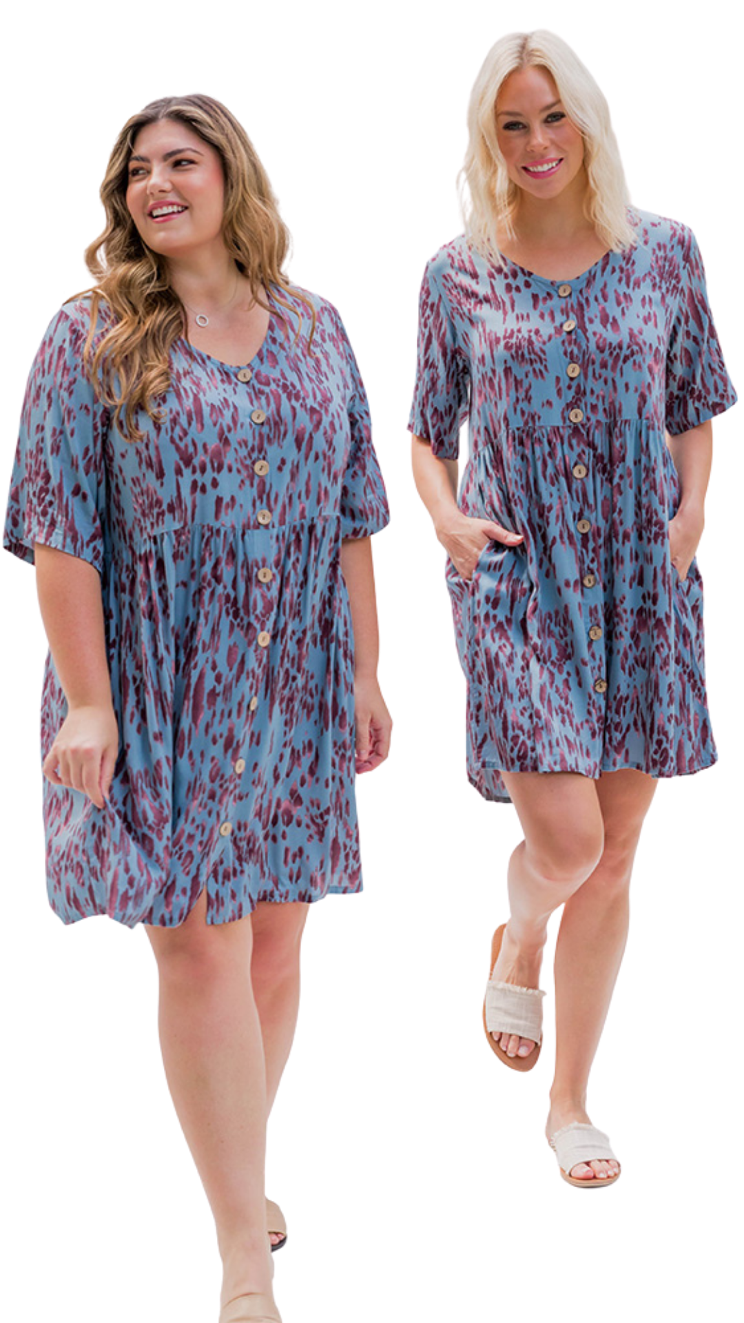 Gloria Baby Doll Dress - Blue  | Dekara Jane Boutique, Scottsdale TAS | Womens Clothing & Accessories