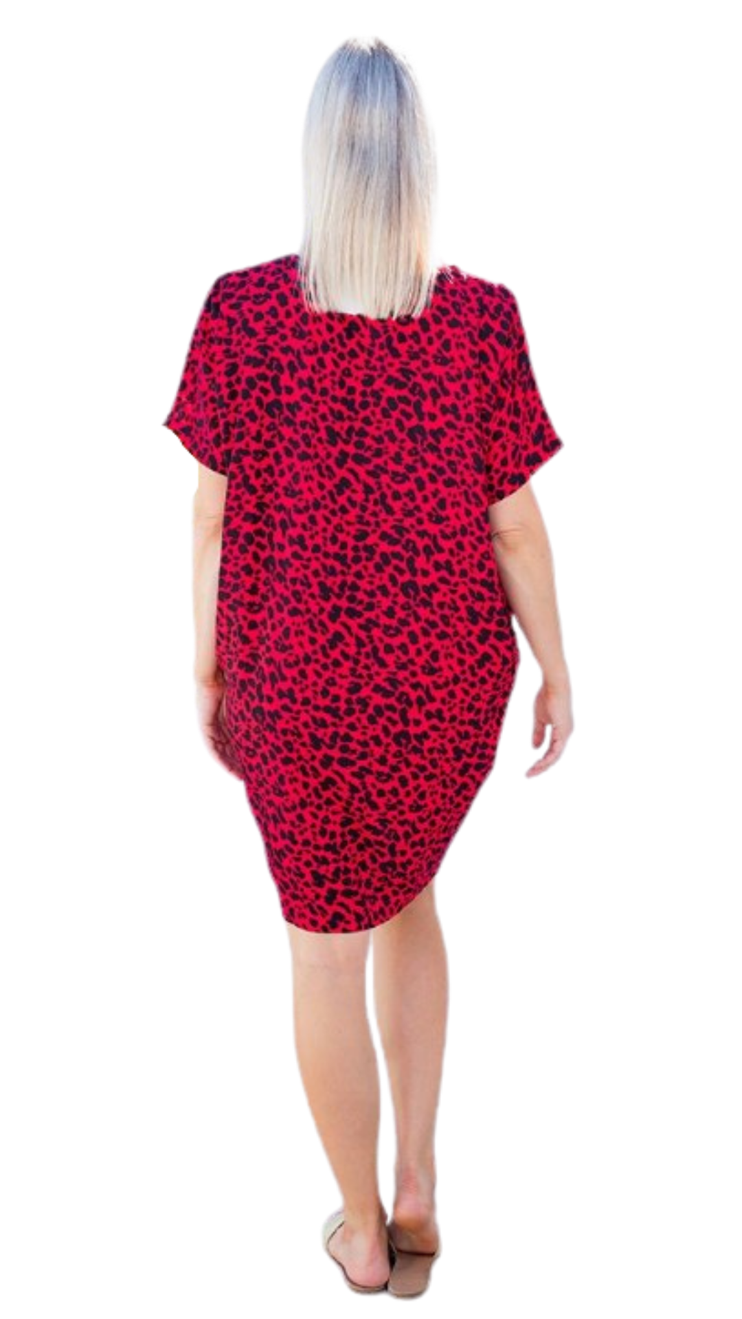 Celeste Leopard Dress - Red  | Dekara Jane Boutique, Scottsdale TAS | Womens Clothing & Accessories