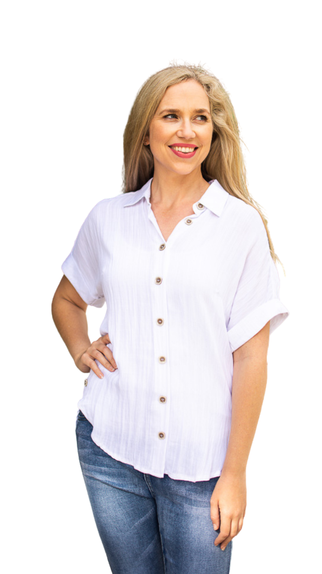 Bree Shirt - White  | Dekara Jane Boutique, Scottsdale TAS | Womens Clothing & Accessories
