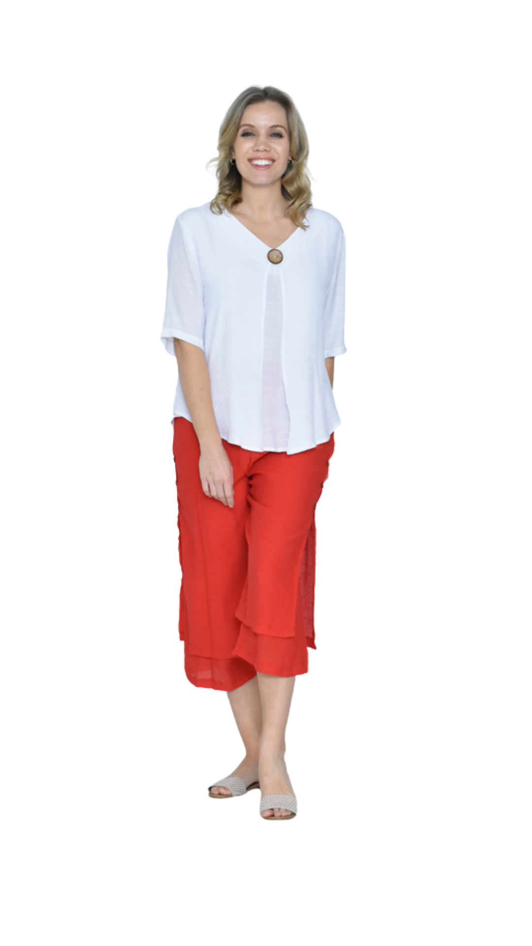 Kinsley 3/4  Pant - Red