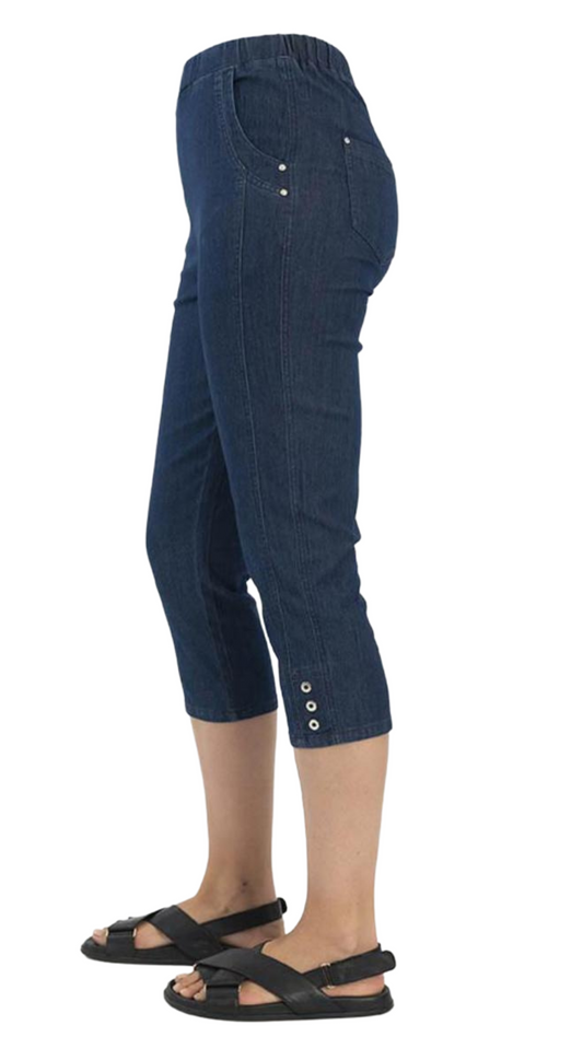 Debbie 7/8 Length Jean - Olive