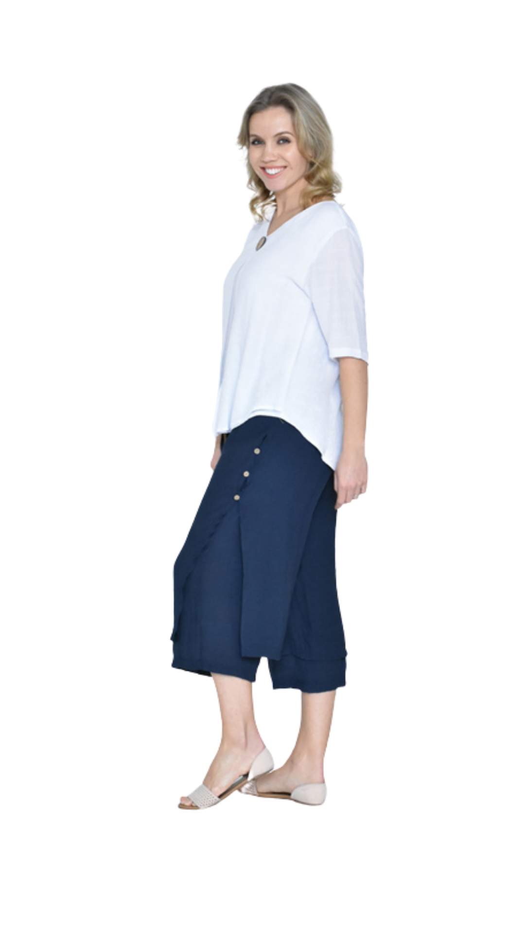Kinsley 3/4  Pant - Navy  | Dekara Jane Boutique, Scottsdale TAS | Womens Clothing & Accessories